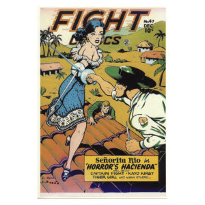 Lily Renée's comics drawing for Senorita Rio Cover (Fight Comics 47, Fiction House, New York, December 1946).