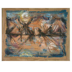 Samson Schames, Granite Quarry No. 1, 1958. Casein on board, 20.75 x 26.25 in.