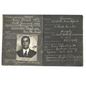 Samson Schames, Arrival in England: Registration Certification, January 1939
