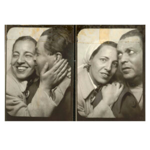Detail of Samson Schames with Wife Edith in NYC Photobooth, June 1949.