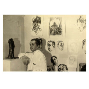 Samson Schames in his Studio, December 1963.