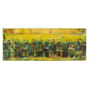 Samson Schames, Subway Riders, not dated. 19 x 36.5 in. Estate of Catherine O’Neill McCaffrey, Courtesy of James and Maureen McCaffrey